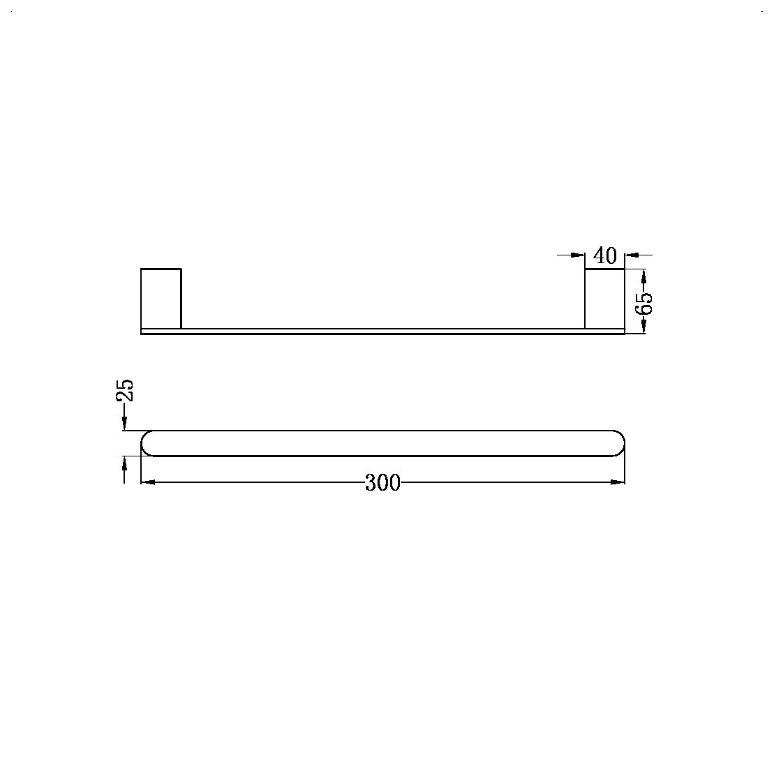 Bianca Hand Towel Rail Brushed Bronze (NR9080BZ)