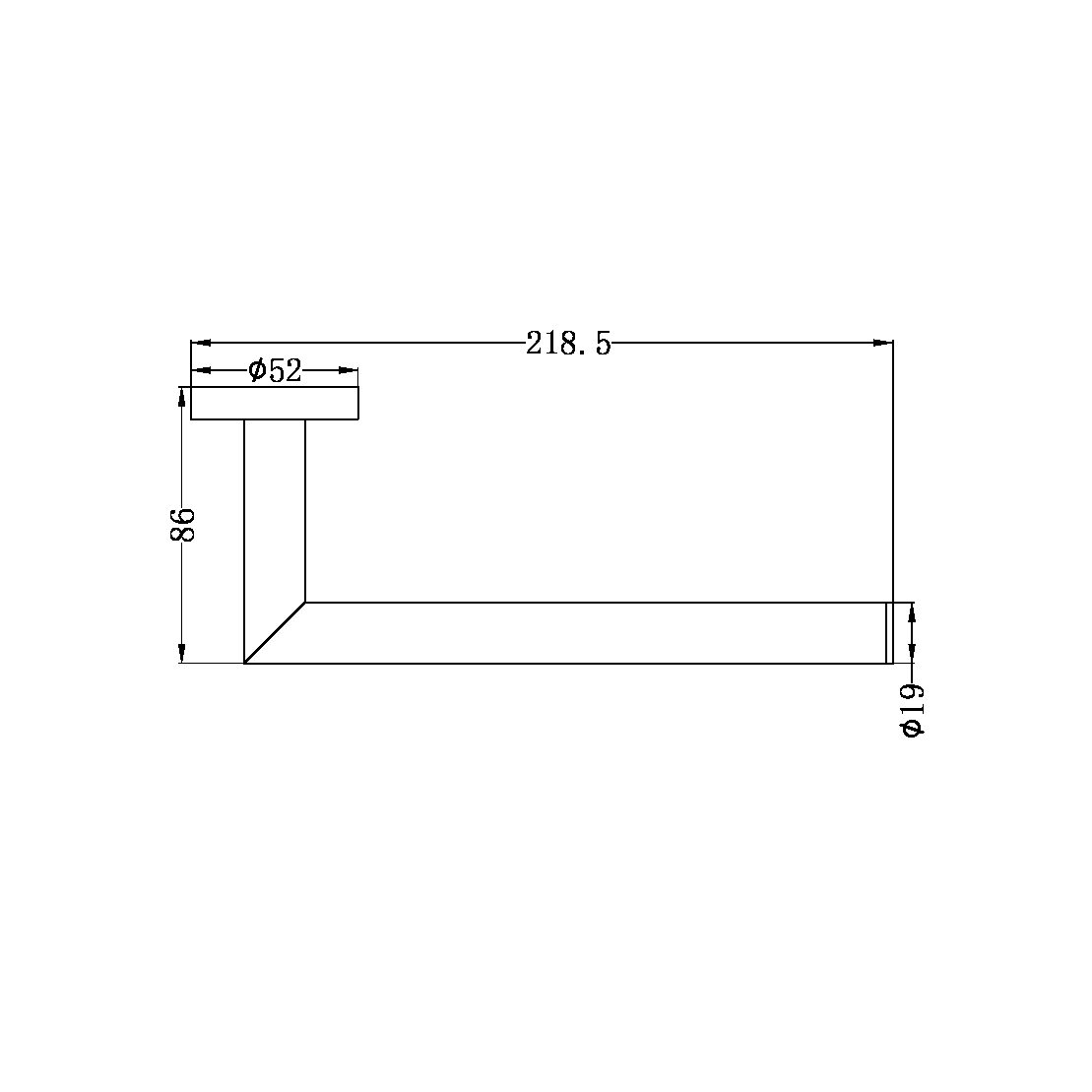 DOLCE HAND TOWEL RAIL CHROME (NR3680CH)