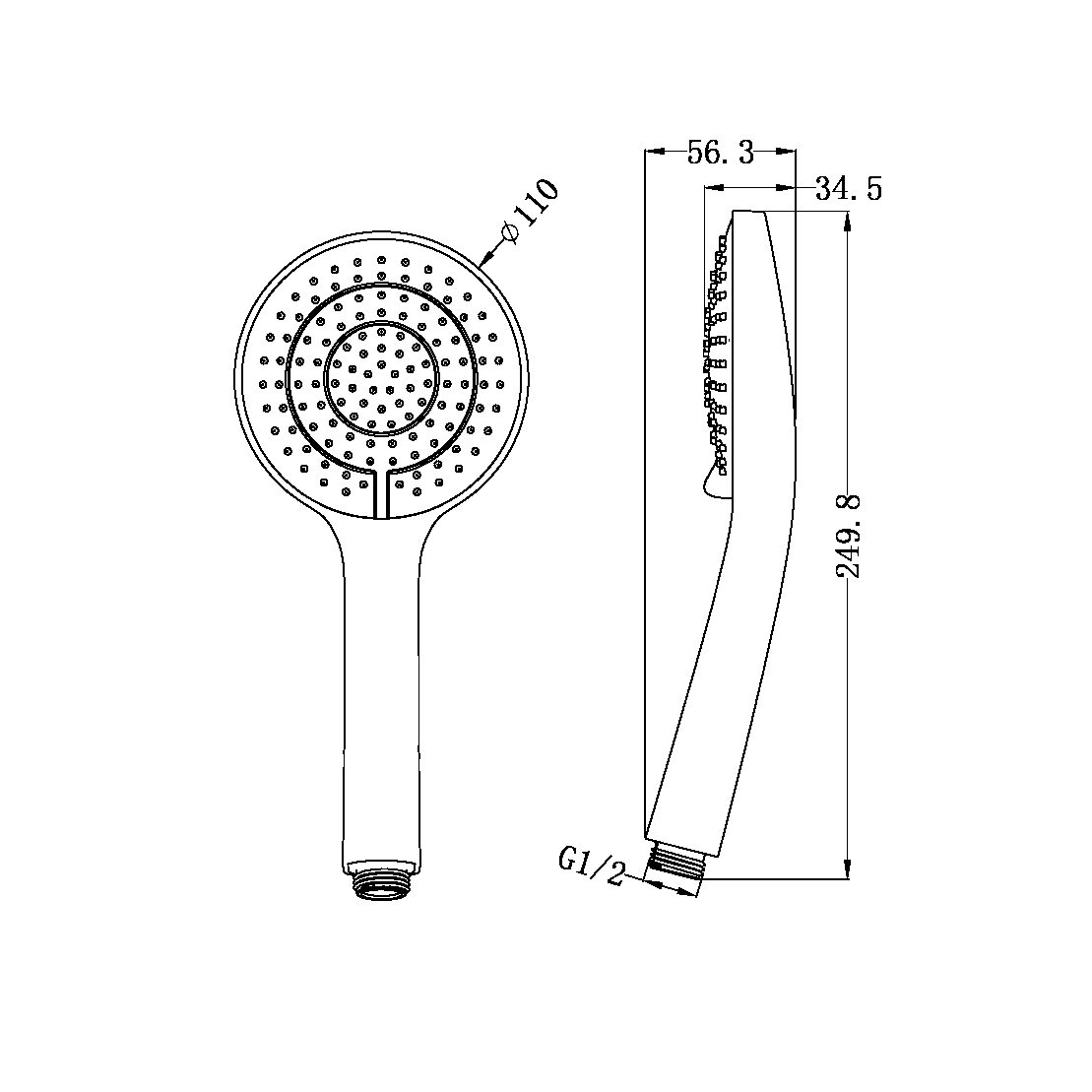 AIR HAND SHOWER BRUSHED NICKEL (NR508074BN)