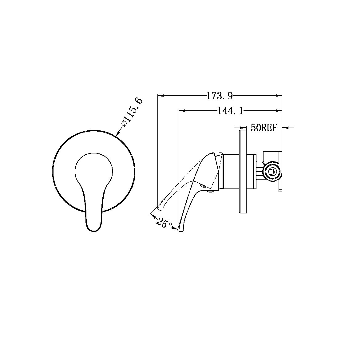 CLASSIC SHOWER MIXER CHROME (NR110009CH)