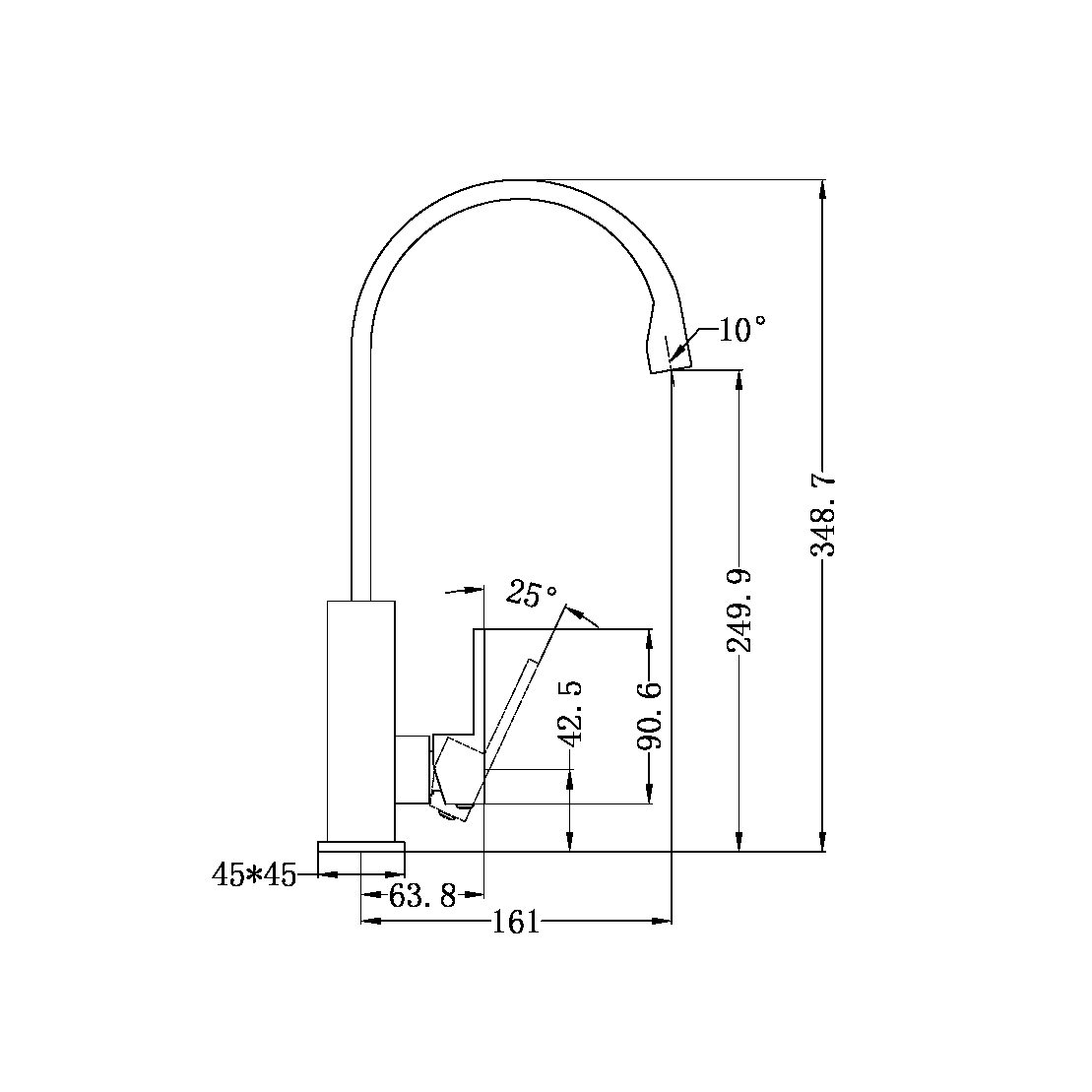 VIBE KITCHEN MIXER CHROME (NR200707CH)