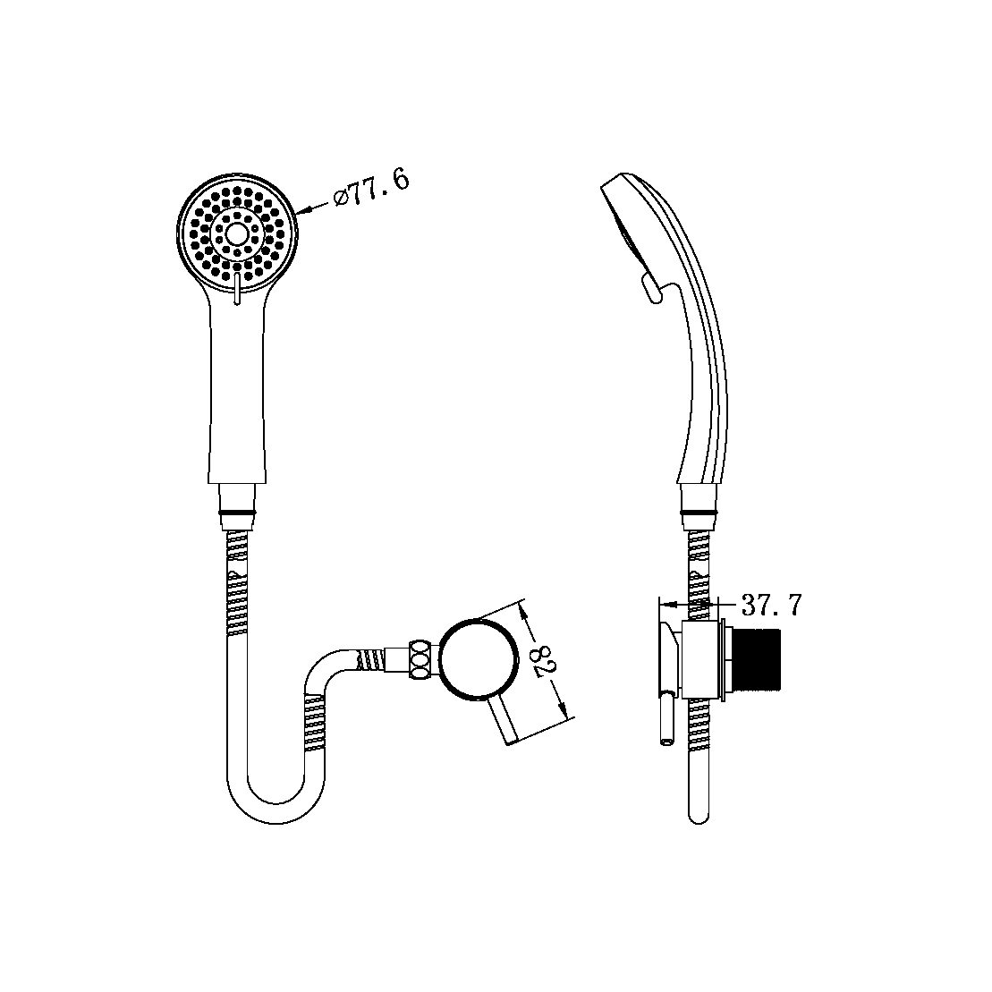 Caravan External Shower CHROME (NR201507aCH)