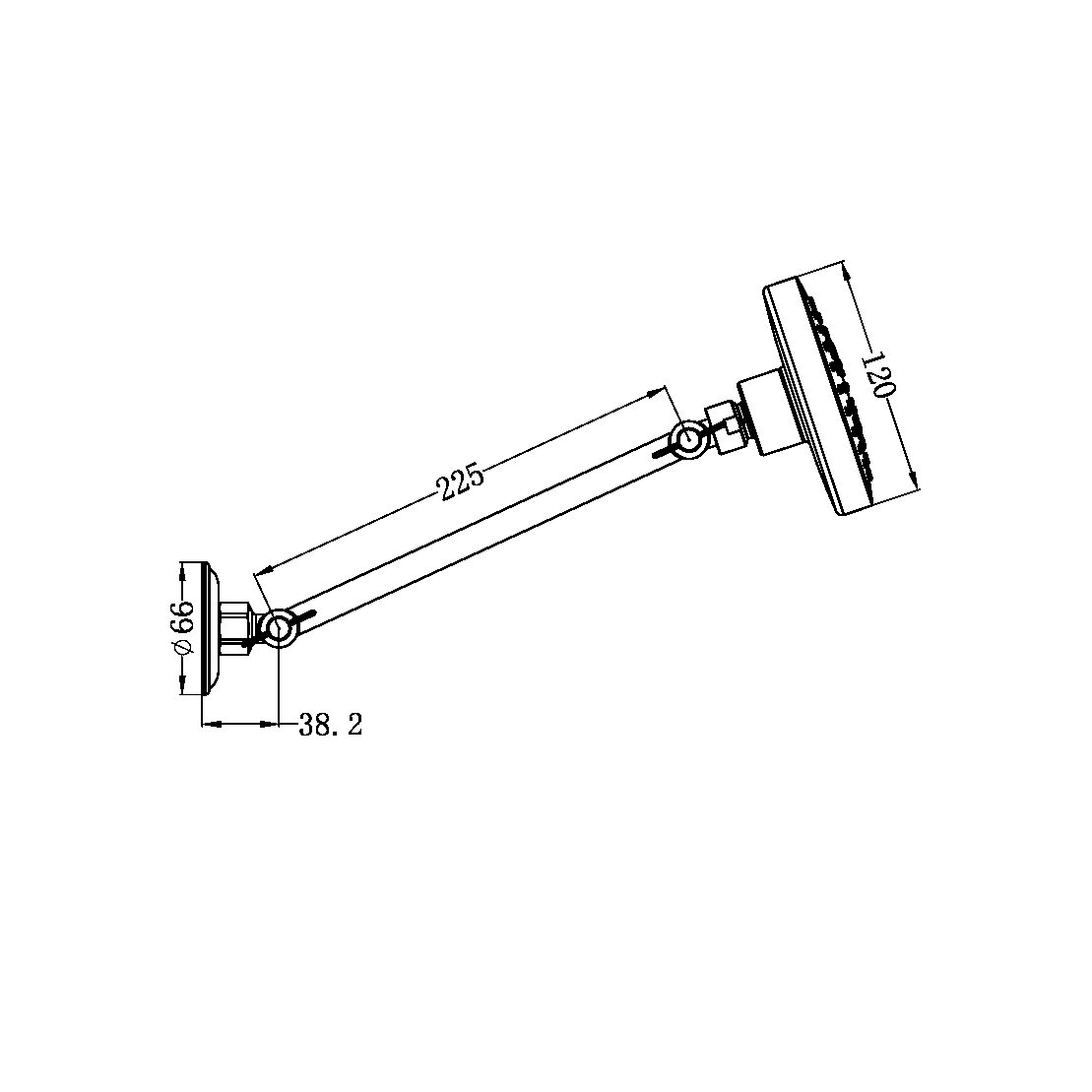 X PLUS ALL DIRECTION SHOWER HEAD MATTE BLACK (NR201605MB)