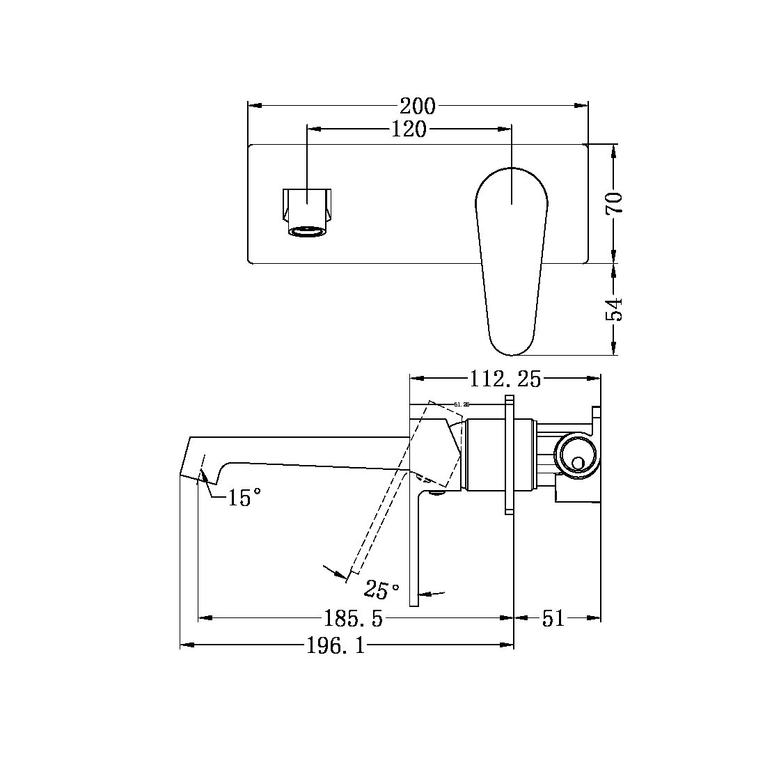 VICTOR WALL BASIN MIXER MATTE WHITE (NR221407aWH)