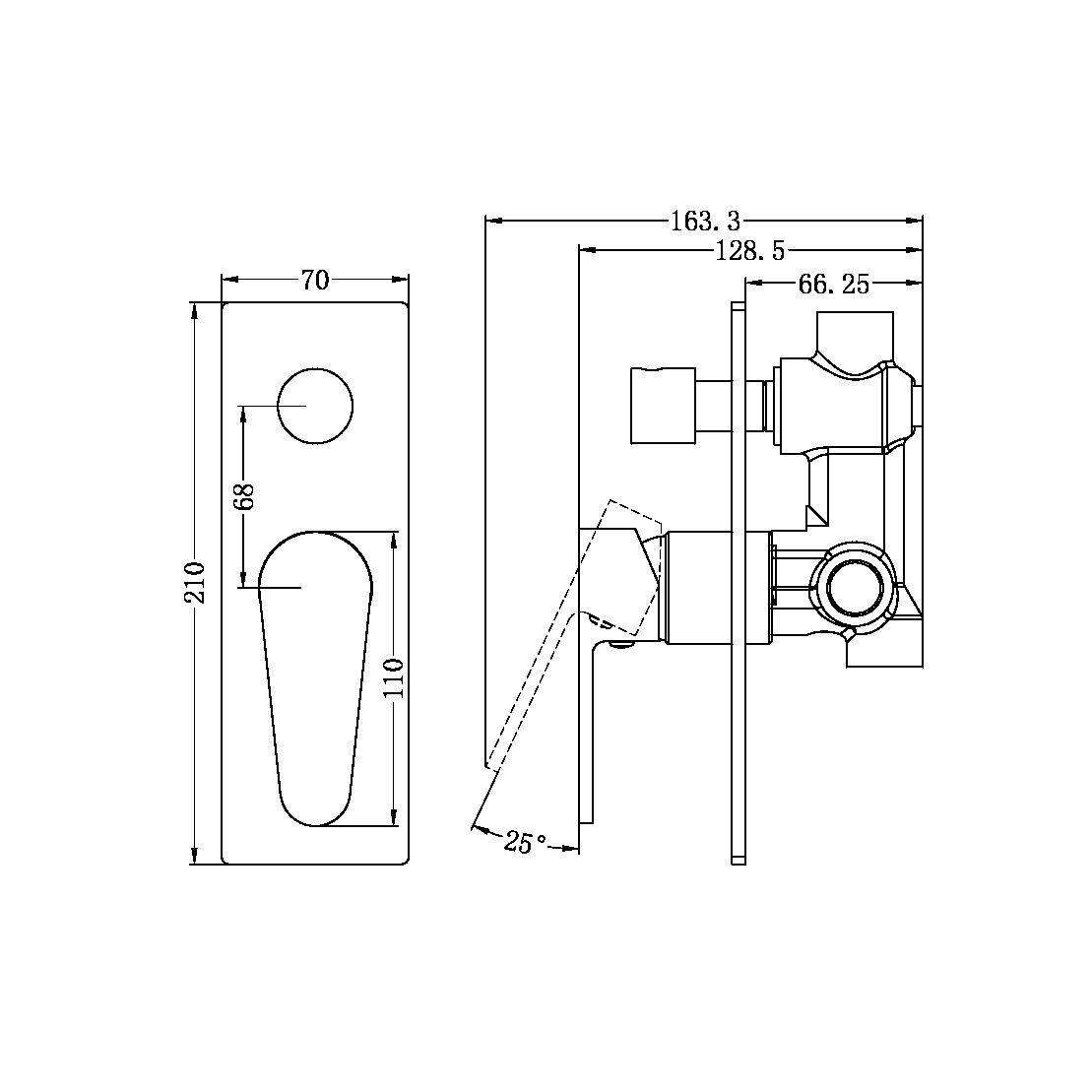 VICTOR SHOWER MIXER WITH DIVERTOR CHROME (NR221409aCH)