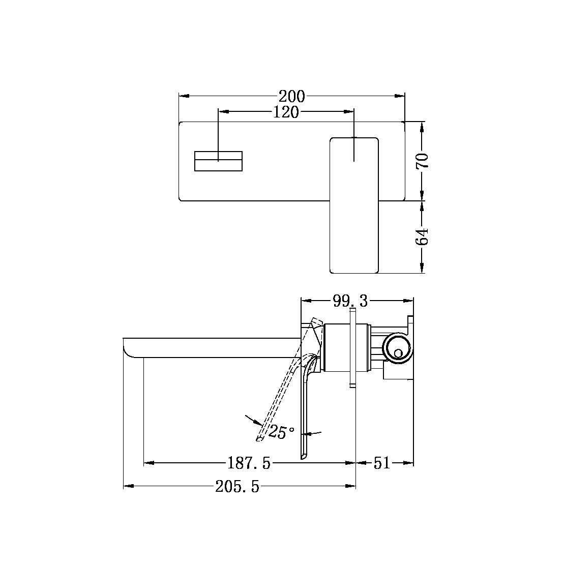 ASTRA WALL BASIN MIXER CHROME (NR281307aCH)