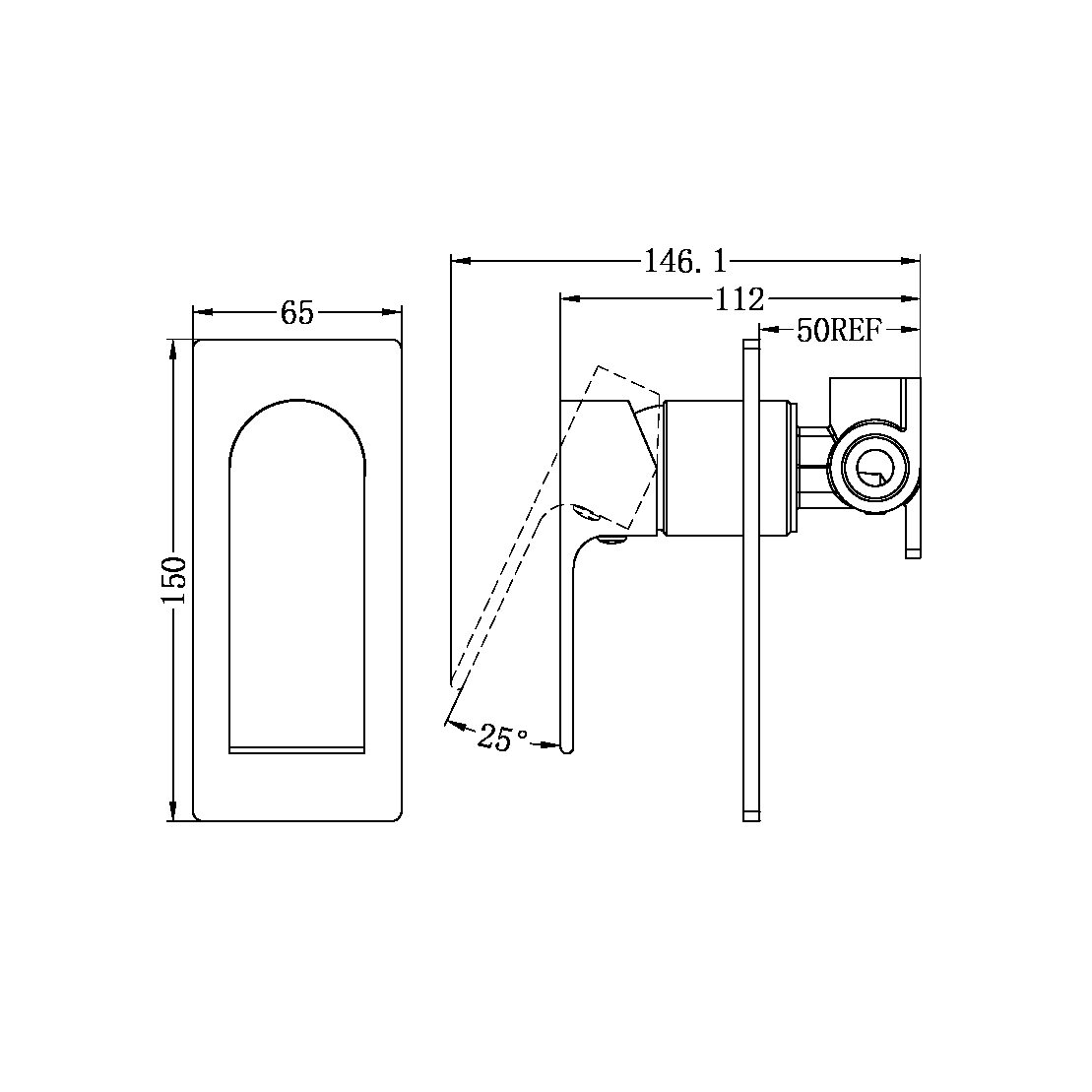 BIANCA SHOWER MIXER BRUSHED BRONZE (NR321511BZ)