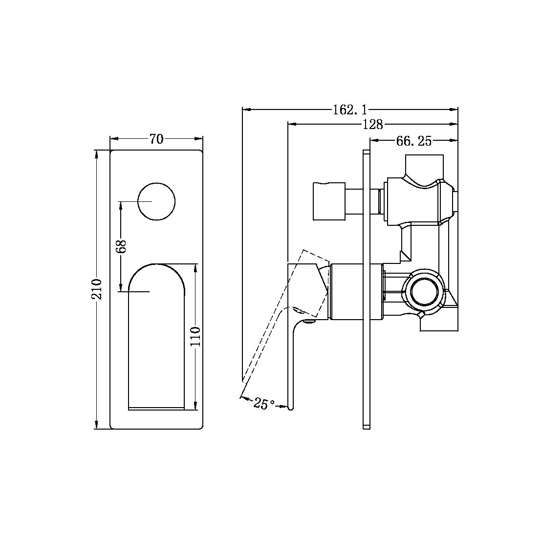 Bianca Shower Mixer With Divertor Brushed Bronze (NR321511aBZ)