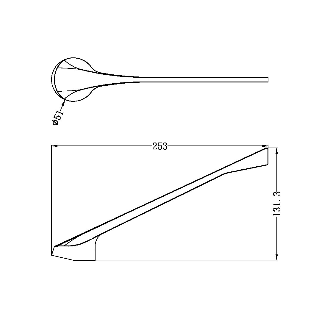 CLASSIC CARE HANDLE ONLY EXTENDED HANDLE CHROME (NR503206CH)