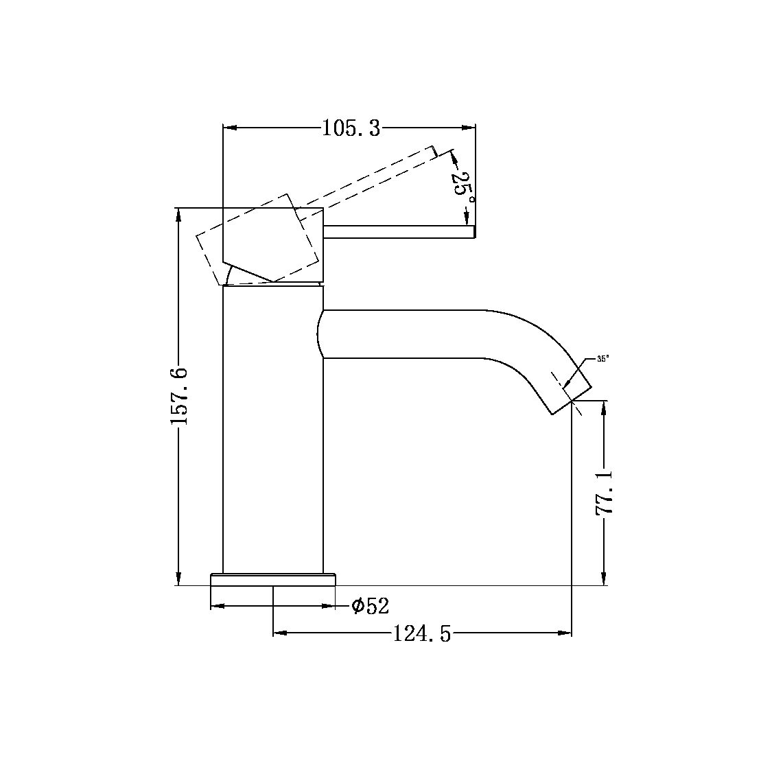 MECCA BASIN MIXER CHROME (NR221901CH)