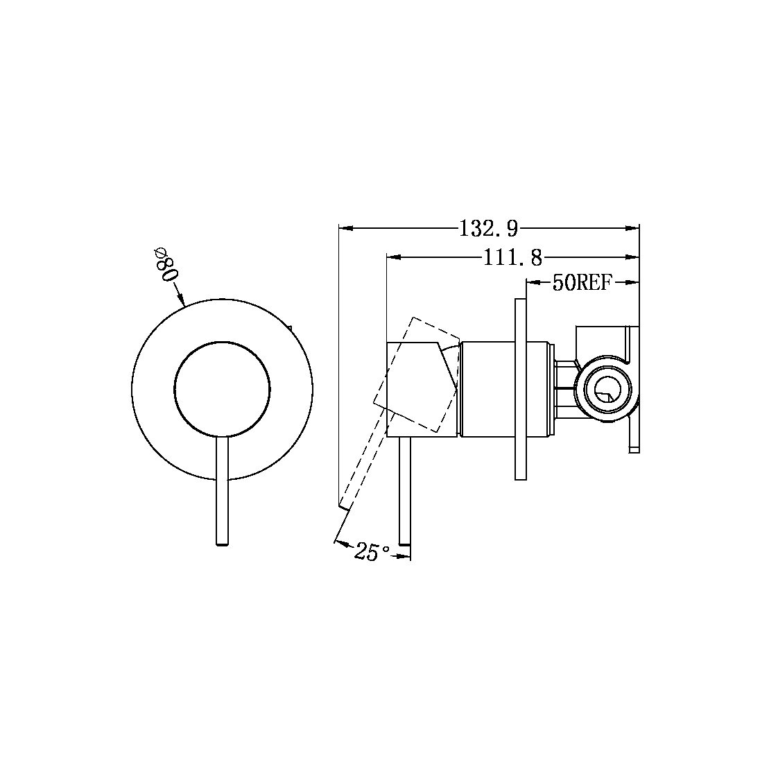 MECCA SHOWER MIXER VALVE KIT SINGLE HANDLE SHOWER VALVE BODY REPLACEMENT SINGLE FUNCTION ROUGH-IN VALVE MATTE WHITE (NR221911MW)