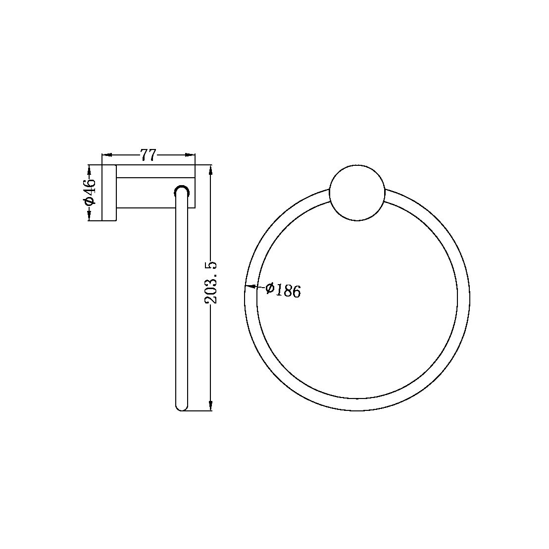 MECCA TOWEL RING CHROME (NR1980CH)