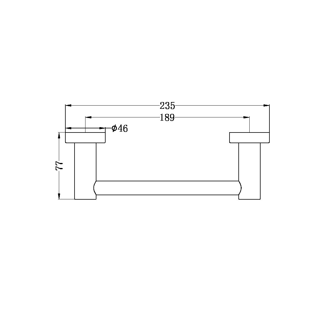 MECCA HAND TOWEL RAIL MATTE WHITE (NR1980aMW)