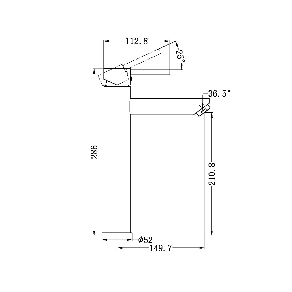 DOLCE TALL BASIN MIXER CHROME (NR250804CH)