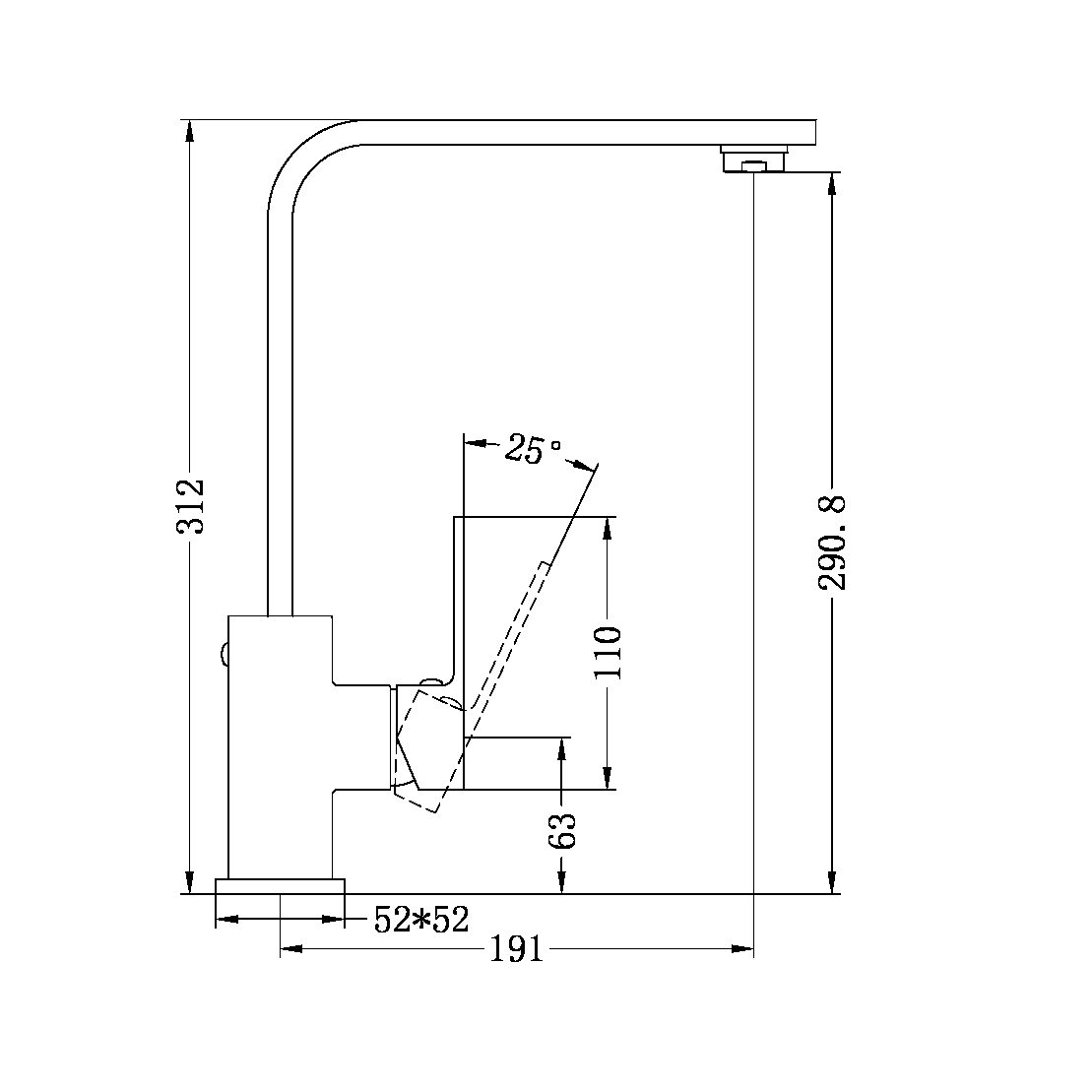 CELIA KITCHEN MIXER BRUSHED NICKEL (NR301506BN)