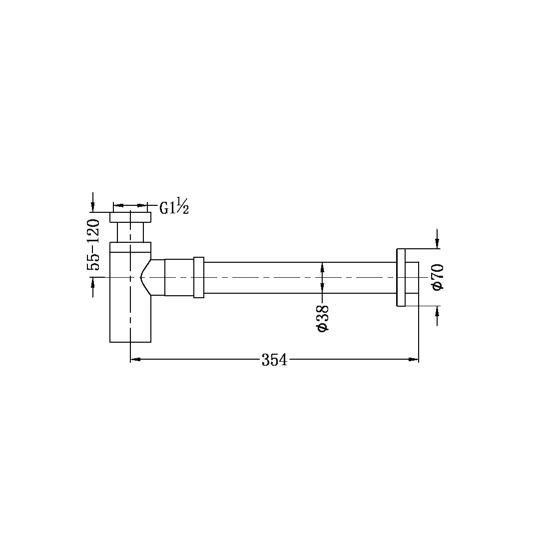 BOTTLE TRAP 40MM GUN METAL GREY (NRA186eGM)