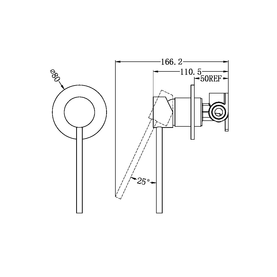 DOLCE CARE SHOWER MIXER CHROME (NR250809DCH)