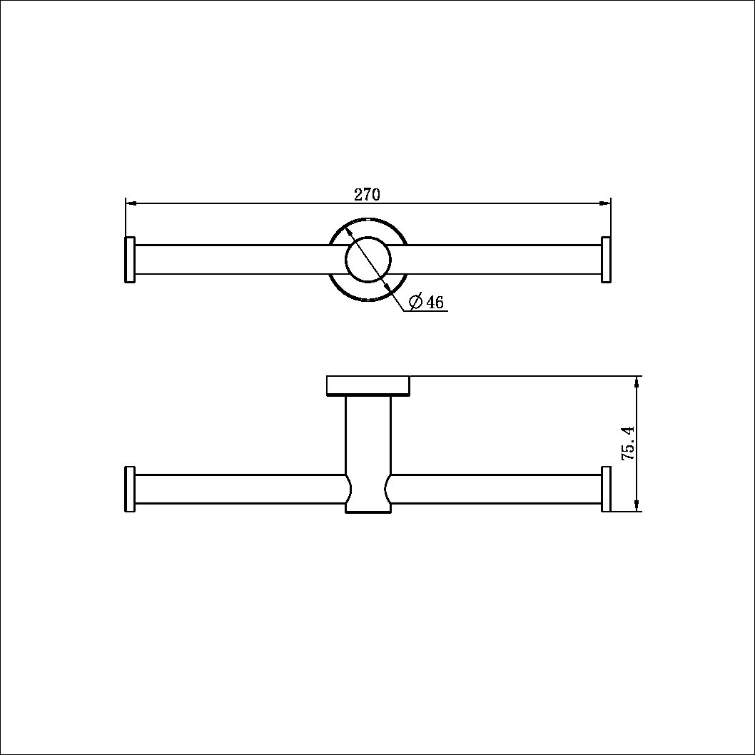 MECCA DOUBLE TOILET ROLL HOLDER MATTE WHITE (NR1986dMW)