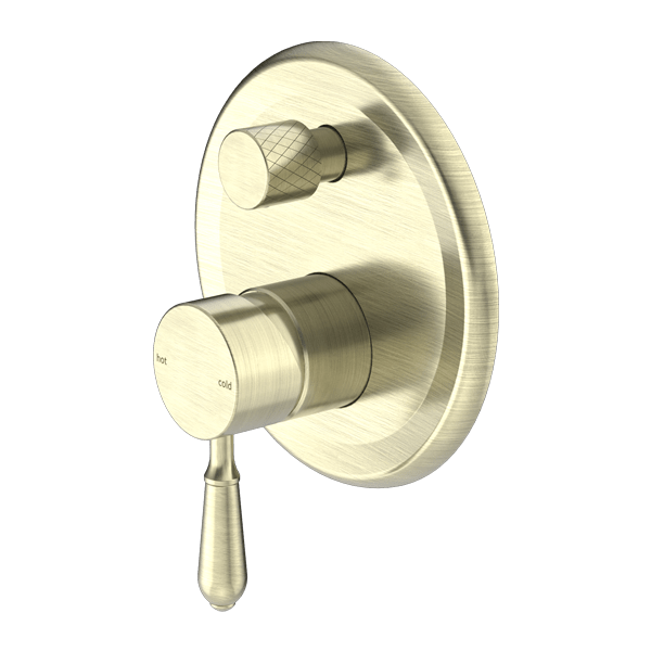 Shower Mixer With Divertor Aged Brass York Range YSW Tapware