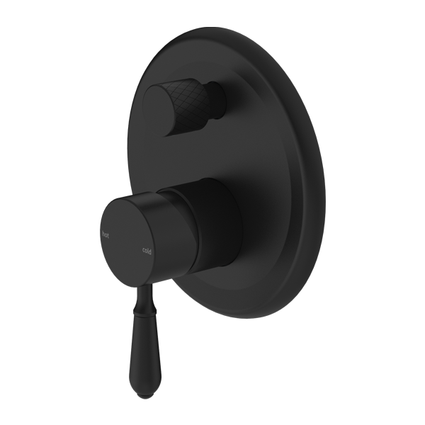 Shower Mixer With Divertor Matte Black York Range YSW Tapware shower-mixer-with-divertor-matte-black-york-range-ysw-tapware