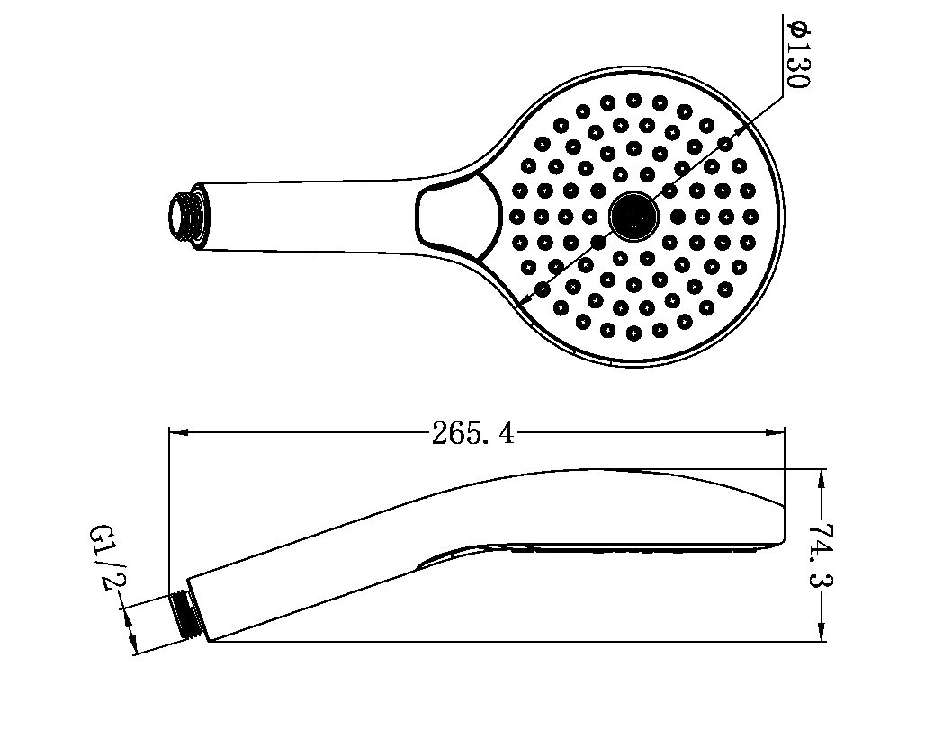 AIR HAND SHOWER II MATTE WHITE (NR508002MW)