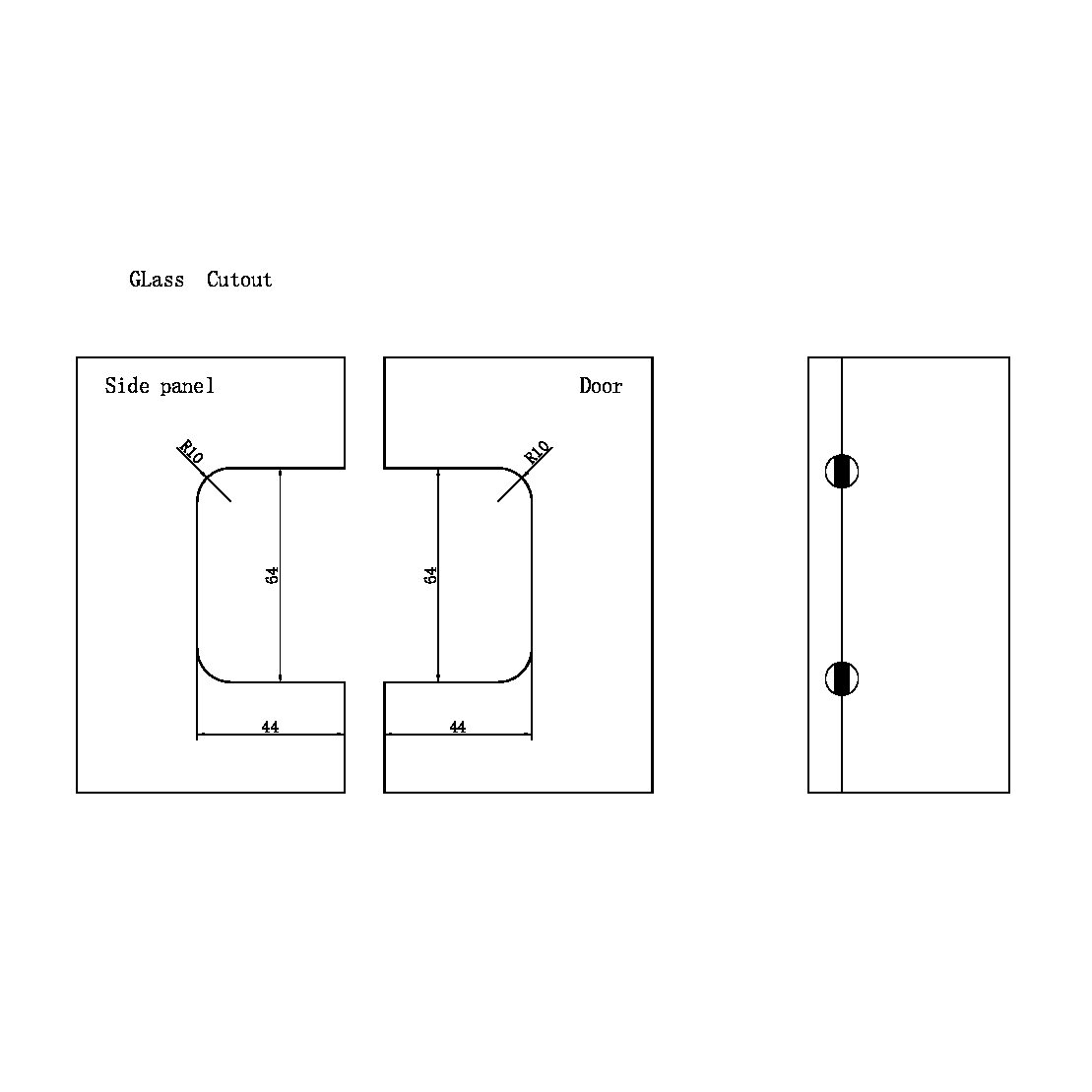 180 DEGREE GLASS TO GLASS SHOWER HINGE 10MM GLASS GUN METAL (NRSH102GM)