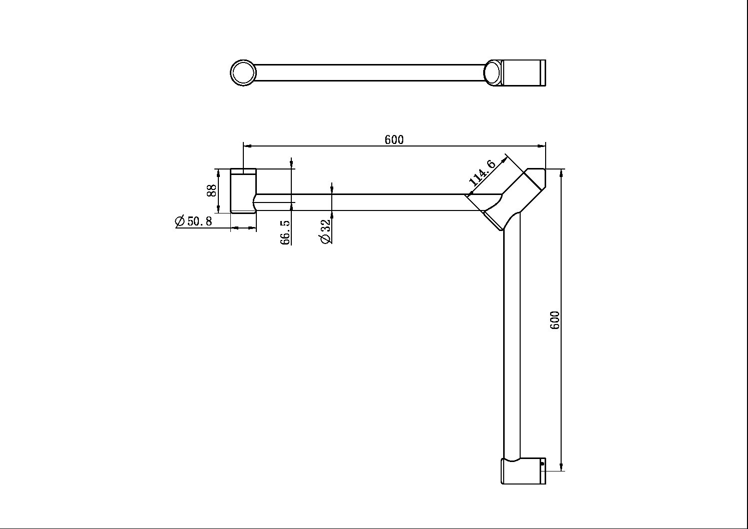 MECCA CARE 32MM WRAP AROUND CORNER GRAB RAIL 600X600MM GUN METAL (NRCR3290wGM)