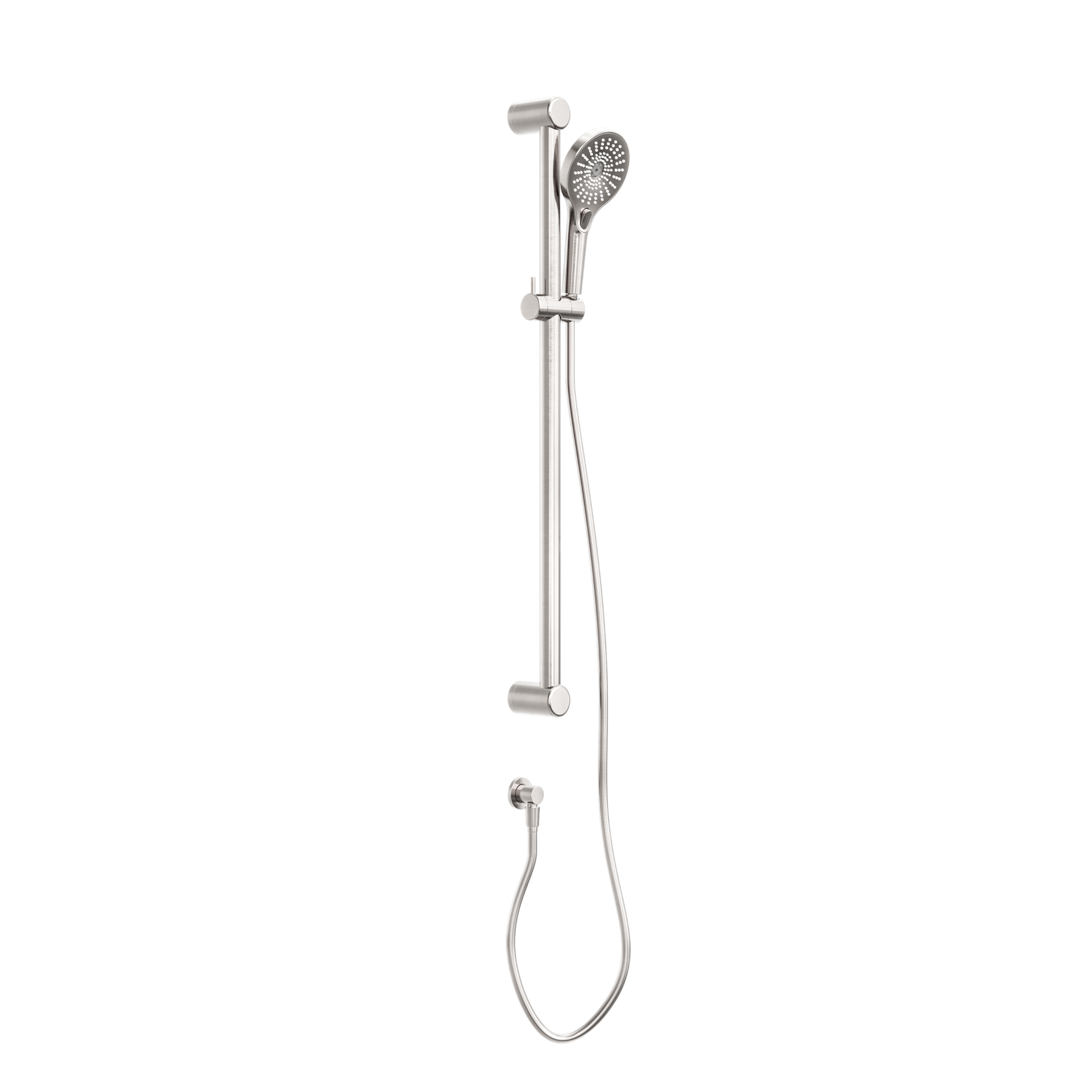 Rail Shower Brushed Nickel Mecca Care Range YSW Tapware Australia