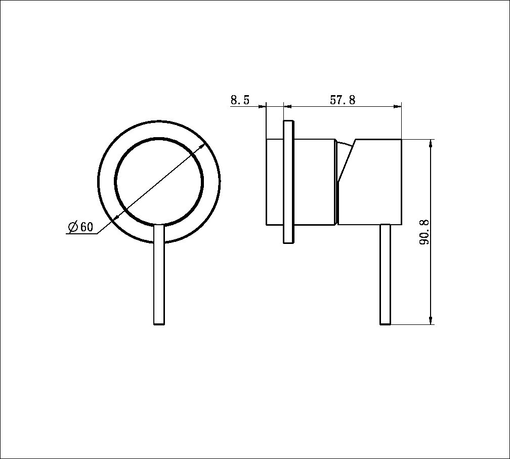 MECCA SHOWER MIXER 60MM PLATE TRIM KITS ONLY MATTE WHITE (NR221911htMW)