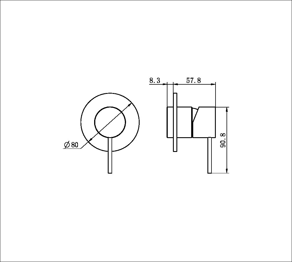 MECCA SHOWER MIXER TRIM KITS ONLY CHROME (NR221911tCH)