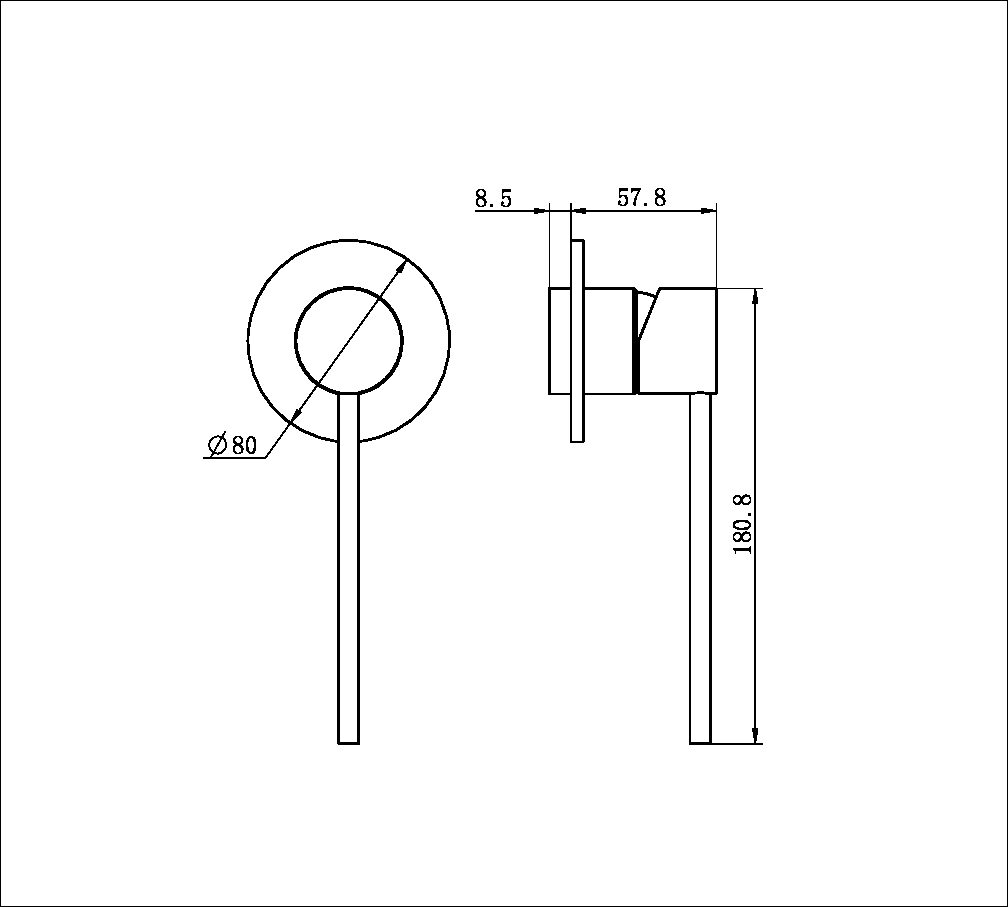 MECCA CARE SHOWER MIXER TRIM KITS ONLY MATTE WHITE (NR221911xtMW)