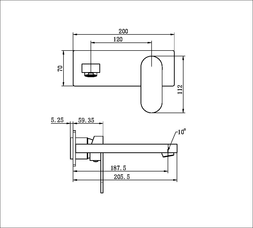 ECCO WALL BASIN/BATH MIXER TRIM KITS ONLY CHROME (NR301310atCH)