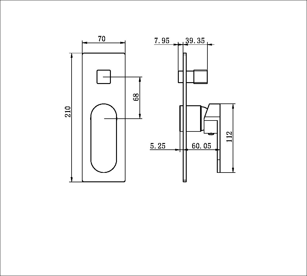 ECCO SHOWER MIXER WITH DIVERTOR TRIM KITS ONLY GUN METAL (NR301311atGM)