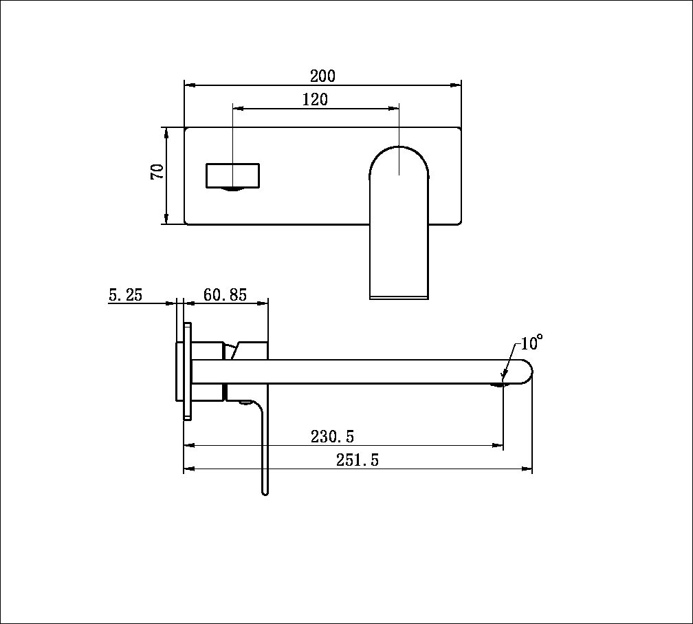 BIANCA WALL BASIN/BATH MIXER 230MM TRIM KITS ONLY BRUSHED NICKEL (NR321510btBN)
