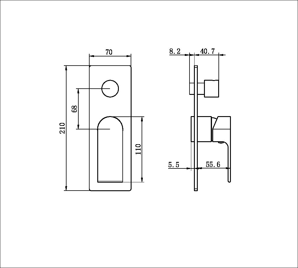 BIANCA SHOWER MIXER WITH DIVERTOR TRIM KITS ONLY CHROME (NR321511atCH)