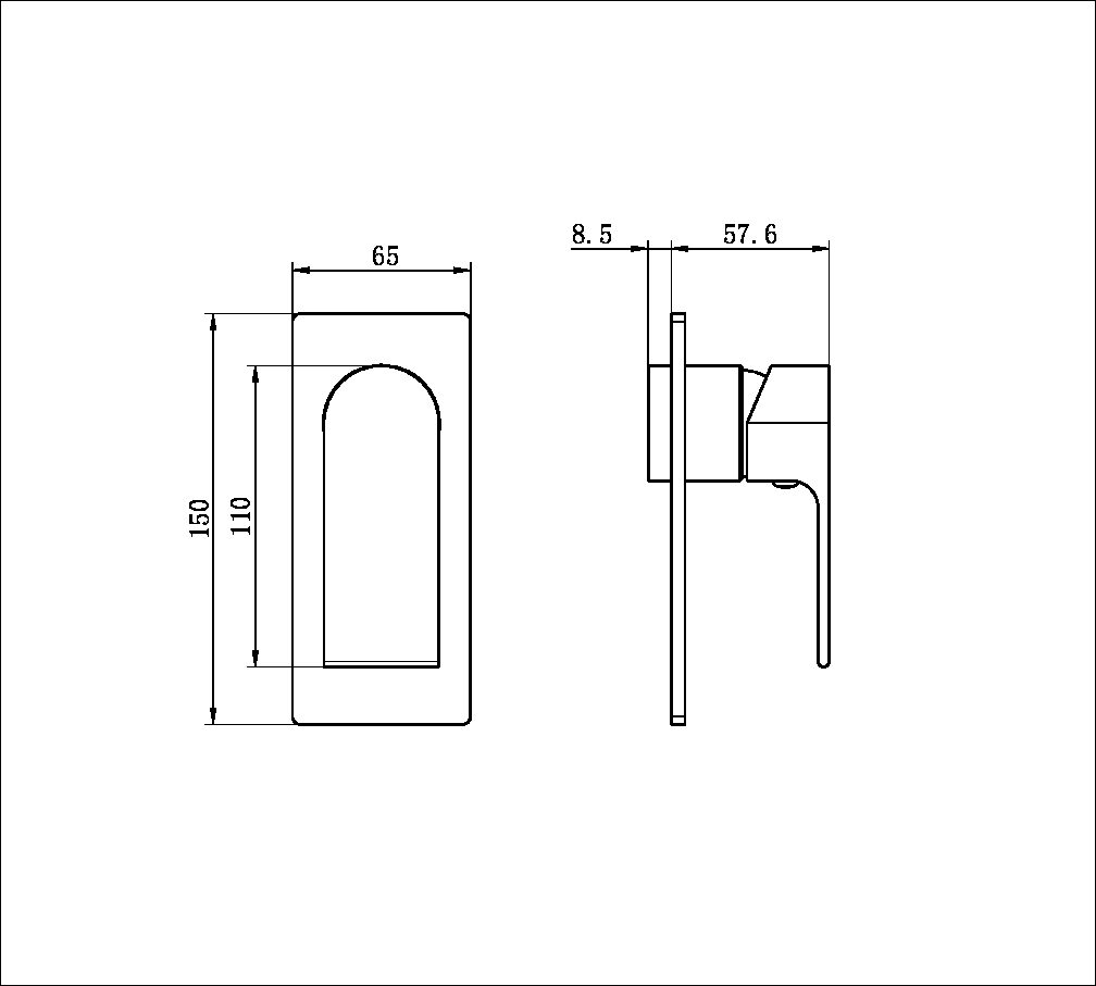 BIANCA SHOWER MIXER TRIM KITS ONLY CHROME (NR321511tCH)