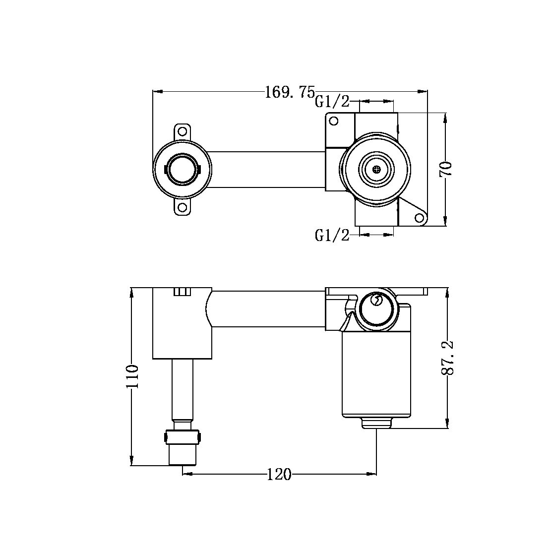 KARA/OPAL PROGRESSIVE PROGRESSIVE WALL BASIN SET BODY ONLY (NR29237)
