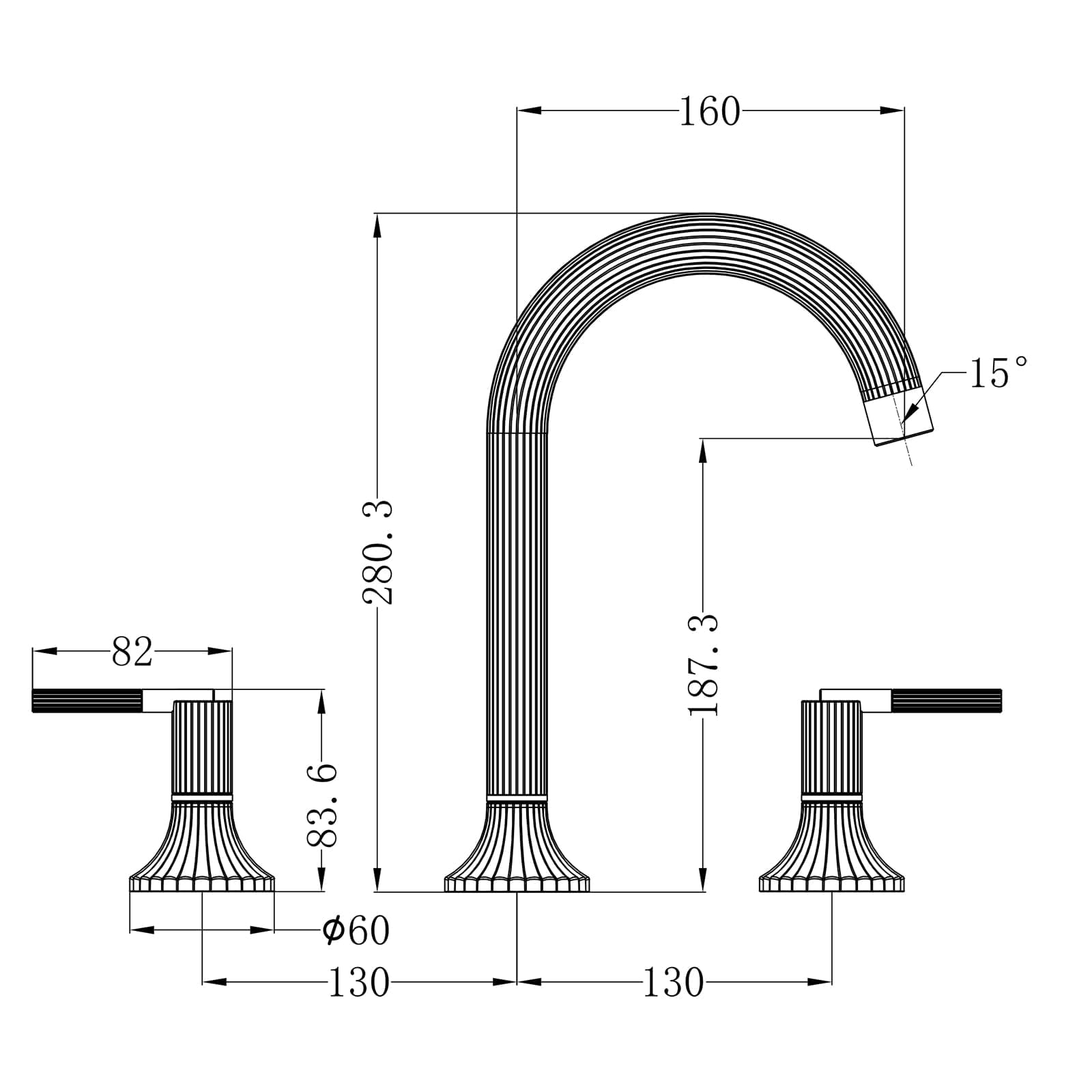 Bathroom Faucet Widespread Bathroom Faucet Modern 2 Handle Lavatory